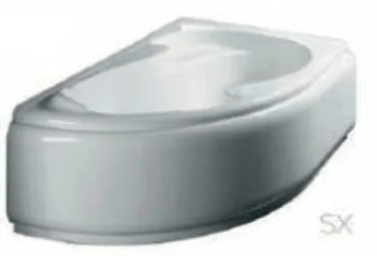 GUSCIO VASCA ANGOLARE MOD. GRAZIA CON PANNELLO