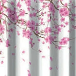 TENDA PER DOCCIA 2 LATI IN TESSUTO CM. 180 X 200 Mod. Sakura Rosa