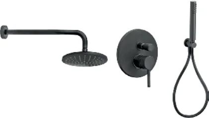 KIT DOCCIA CAROLA NERO OPACO