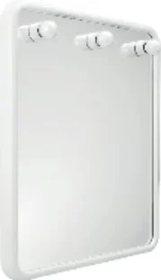 SPECCHIO QUADRO CON TRE LUCI SERIE LINEA