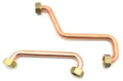 2 PZ TUBI RAME CON CALOTTE PER GALLEGGIANTE