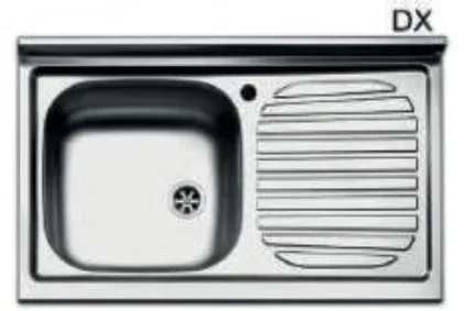 LAVELLO APPOGGIO IN ACCIAIO INOX CON 1 VASCHETTA