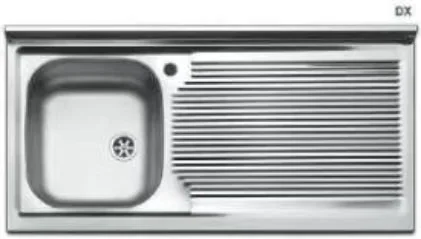 LAVELLO APPOGGIO ACCIAIO INOX 1 VASCA CM 100
