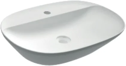 LAVABO DA APPOGGIO OVALE ALLUNGATO (MONOFORO) VARIANT 60X42CM