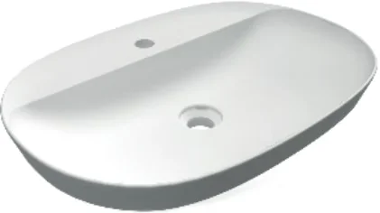 LAVABO AD INCASSO OVALE ALLUNGATO MONOFORO VARIANT 60 X 42 CM