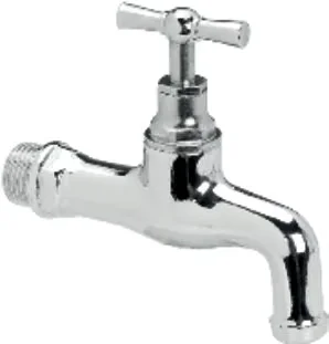 RUBINETTO A VITONE IN OTTONE CROMATO
