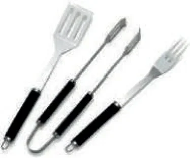 BBQ TOOL SET BASIC SPATOLA FORCHETTA E PINZA