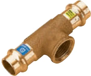 T IN BRONZO A PRESSARE FXFXFIL F ACQUA/GAS