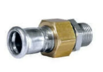 BOCCHETTONE DADO E RACCORDO MASCHIO IN OTTONE PRESS ACCIAIO CARBONIO