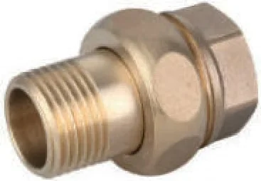 RACCORDO DIRITTO MF 3 PEZZI OTTONE GIALLO IBP