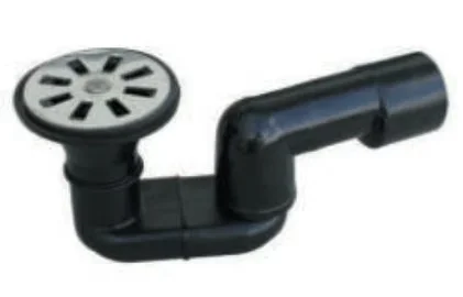 SIFONE DOCCIA PEHD NERO SALDABILE CON USCITA DIAM.40 VALSIR