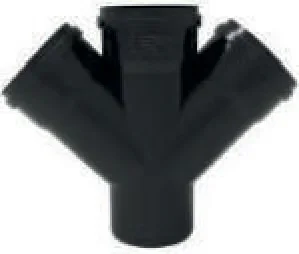 DERIVAZIONE TRIPLA PHONO BLACK 45° MF