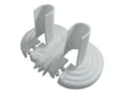 BORCHIA DOPPIA IN MATERIALE PLASTICO UNIVERSALE BIANCA