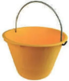 CALDARELLA SECCHIO IN PLASTICA PESANTE GIALLA