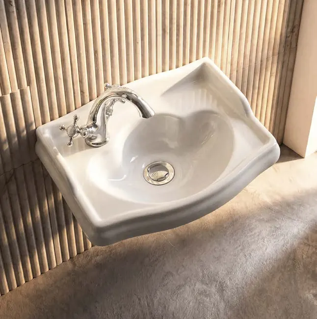 Retrò Lavabo 41x32 sospeso (foro rubinetteria dx o sx su richiesta)
