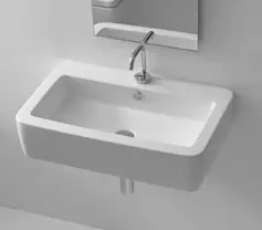 EGO lavabo 70x43 sospeso o appoggio monoforo