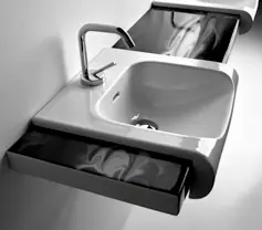 Inka project “INKA” lavabo semincasso 40x40x35, 5 monoforo (per piani in ceramica)