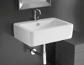 EGO lavabo 60x43 sospeso o appoggio monoforo