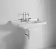 Waldorf Lavabo 60x55 sospeso e su colonna monoforo (tre fori a richiesta)