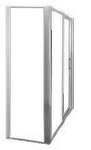 Porta Scorrevole EASY PSC50 h2000 vetro trasparente 6mm e profilo cromo