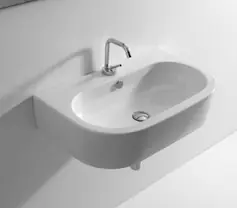Flo Lavabo 70x42 sospeso o appoggio monoforo