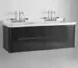 Waldorf Mobile sospeso per lavabo da 150 con 4 cassetti in legno laccato