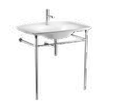 The New Yorker Struttura a terra in ottone per lavabo da 80