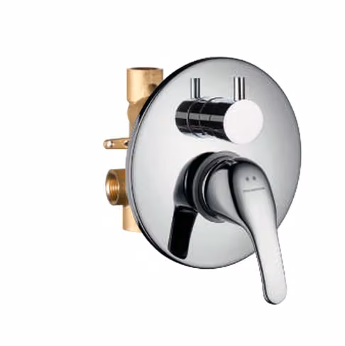 Proxima Miscelatore monocomando da incasso per vasca- doccia con deviatore a leva, Ø35mm, completo di parti incasso ed esterne — 451230