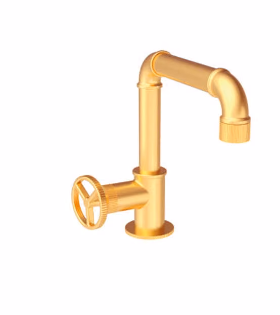 Industrial Job Miscelatore monocomando per lavabo con scarico Click-Clack da 1” 1/4 e tappo a copertura totale — 783023