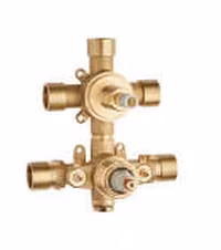 Corpo da incasso termostatico Unico a 3 uscite, attacchi 3/4”, senza parti esterne — 992776
